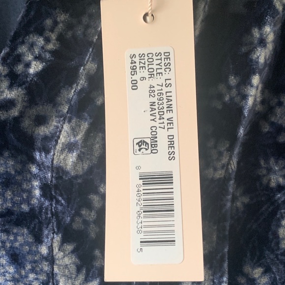 Rebecca Taylor Velvet floral mini dress - Picture 2 of 5